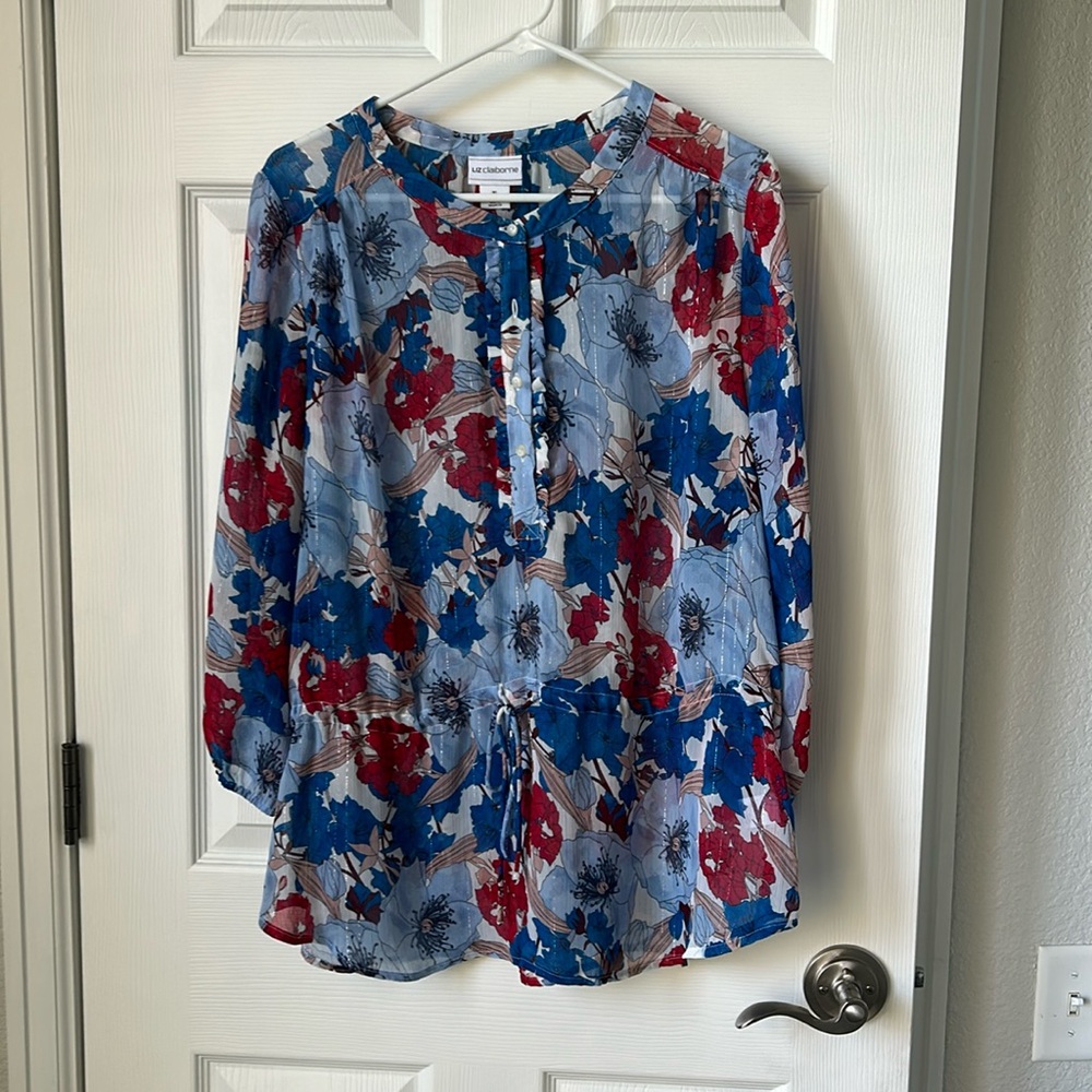 Liz Claiborne drawstring, blouse size extra large